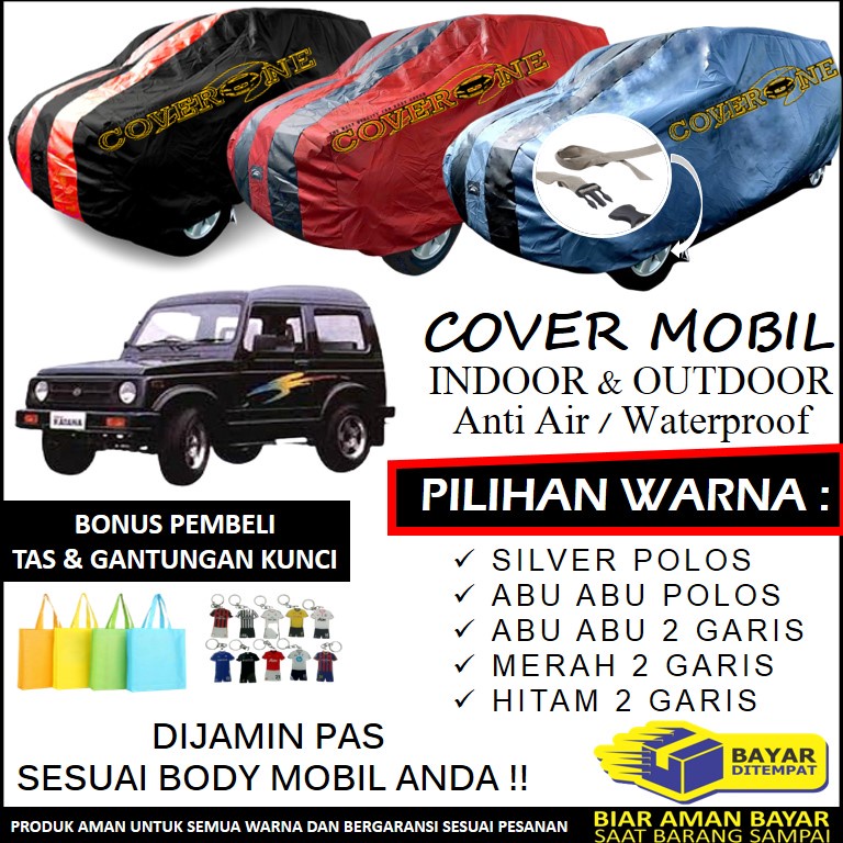 Selimut Sarung Body Cover Mobil Katana Jimny / Mantel Penutup Mobil Katana Jimny / Cover Mobil Outdoor Indoor / Selimut Mobil / Sarung Mobil / Cover Mobil Waterproof Anti Air Free Pengikat Ban