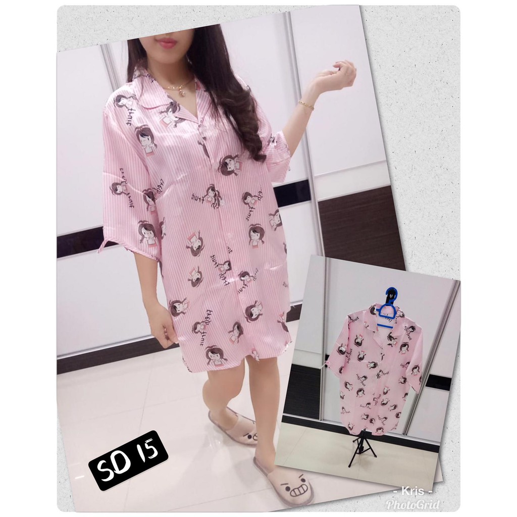 Daster Satin Silk Dewasa / Free Size