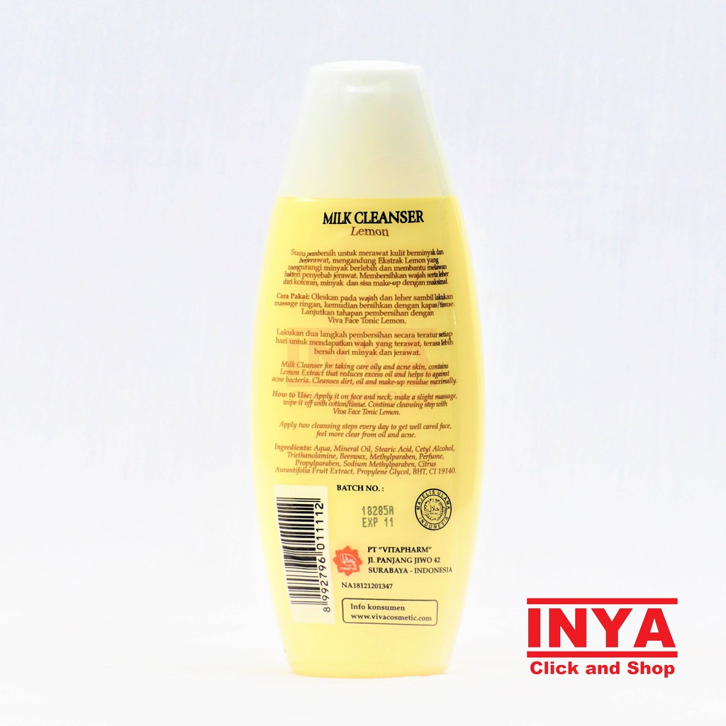 VIVA MILK CLEANSER LEMON 100ml - Pembersih Wajah