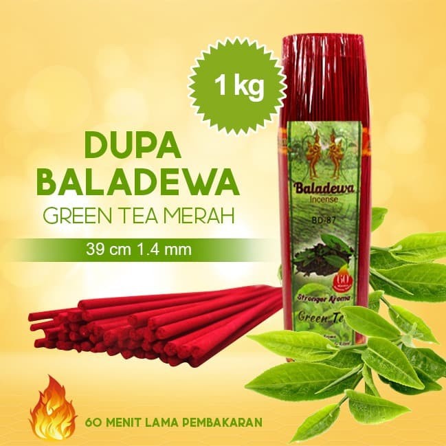 Dupa/ Hio Wangi Harum Baladewa 39 cm 1 Kg 1.4 mm Green Tea merah