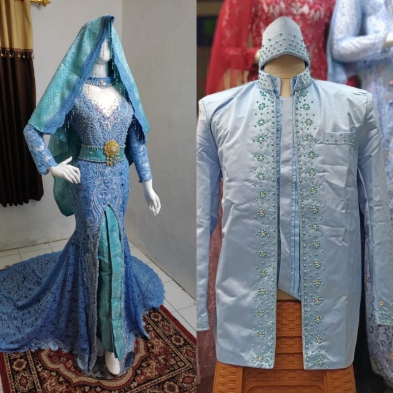 CAUPLE KEBAYA KOTO GADANG  MODREN/ KEBAYA FUL PAYET  | KEBAYA AKAD TERBARU/ GAUN PENGANTEN/KEBAYA