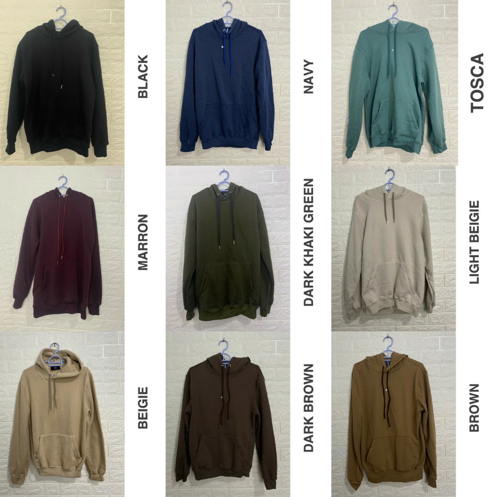 H&amp;M Hoodie Basic / Hoodie HnM Polos Original Pria Wanita