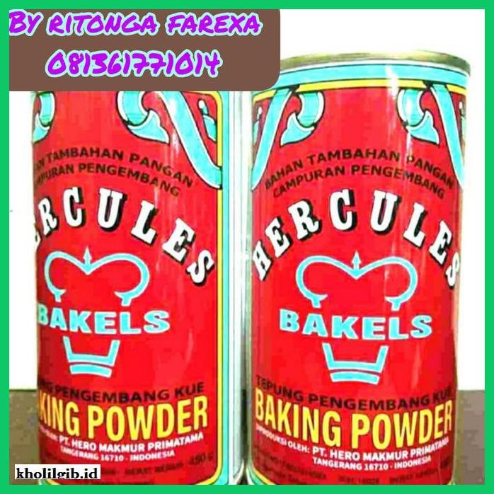 

Redwop-Gnikab- Hercules Double Acting Baking Powder 450Gram -Hallall.
