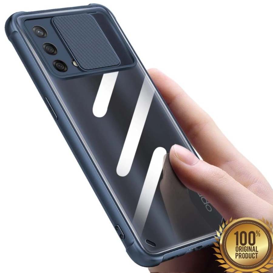 Hard Case OPPO A74 Case Fusion Slide Protection Camera - Hijau