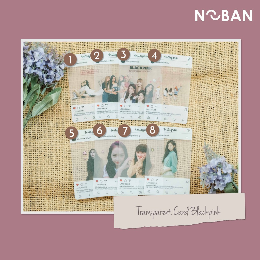 

Transparent Card Blackpink