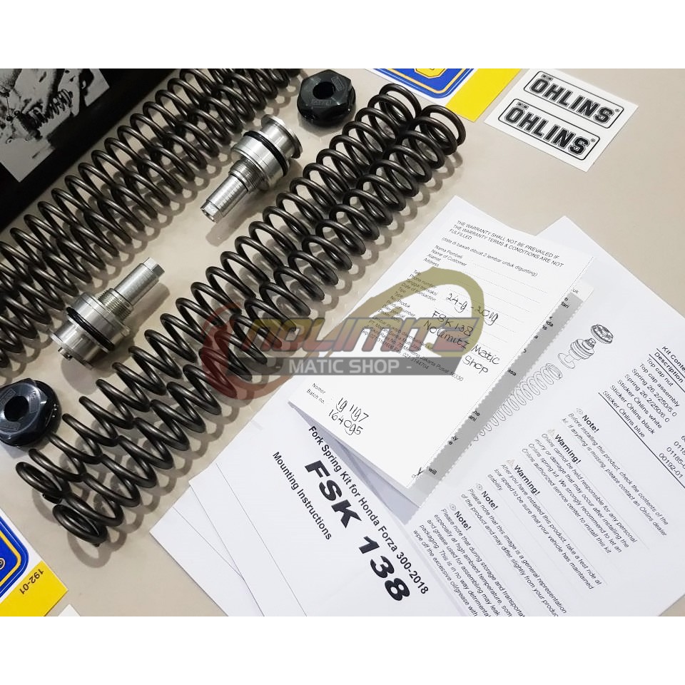 Front Fork Spring Kit Per Shock Depan OHLINS FSK 138 Honda Forza