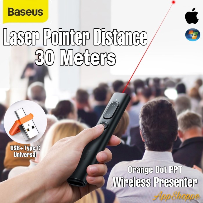 

Tygse70 Baseus Ppt Wireless Presenter Laser Pointer Pen Remote Control As71S0D