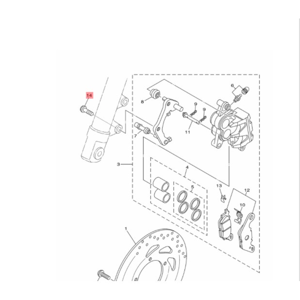 Baut pala babi kaliper caliper rem depan vixion old lama ovi new nvl nva bk8 ori ygp 90149-10802