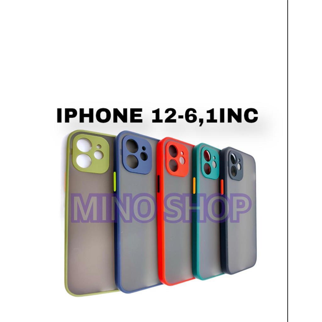 SOFTCASE IPHONE 12 6.1 INC - HARDCASE DOVE MYCHOICE PLUS PELINDUNG KAMERA - AERO CASE