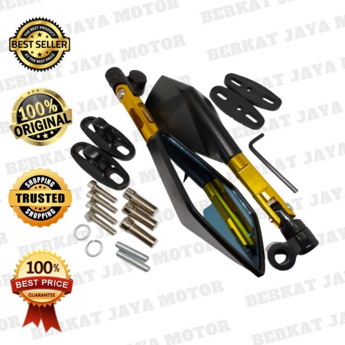 KACA SPION TOMOK V5 KAPAK JUMBO BESAR KACA LEBAR FULL CNC MOTOR NMAX