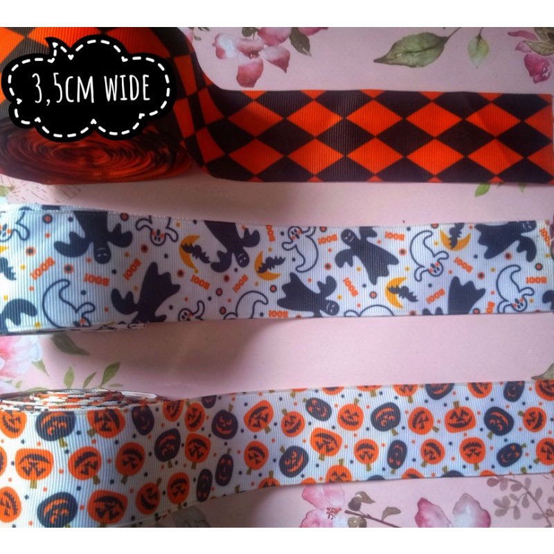 

pita grosgrain grossgrain ribbon motif halloween 3,5cm wide