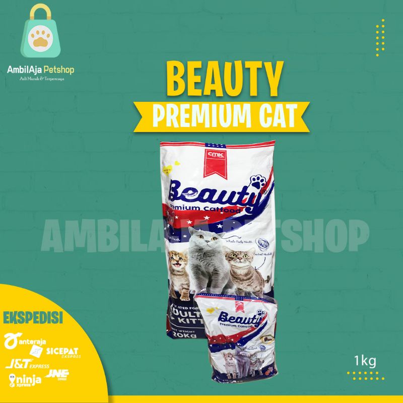 Makanan kucing BEAUTY PREMIUM 1kg