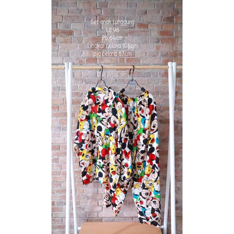 SET ANAK TANGGUNG / ONE SET RAYON ANAK TANGGUNG / PAJAMAS ANAK  / ONE SET KEKINIAN / PAJAMAS ANAK