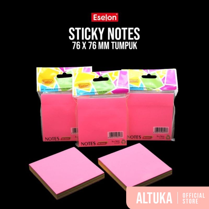 Post it / Memo / Stiky Notes 76x76mm Eselon Tumpuk Warna