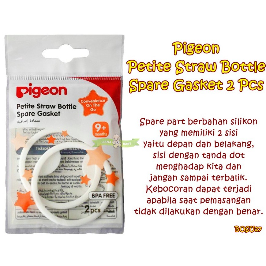 BOSU27 Pigeon Petite Straw Bottle Spare Gasket 2 Pcs