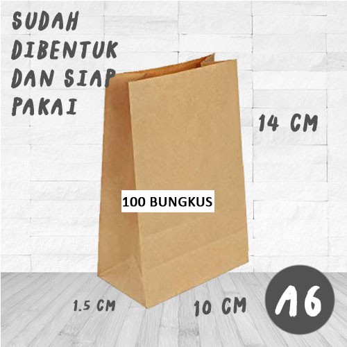 

Kantong Kertas Cokelat Packing Olshop Samson Craft A6 14x10cm Kertas Coklat Paking Polos Murah