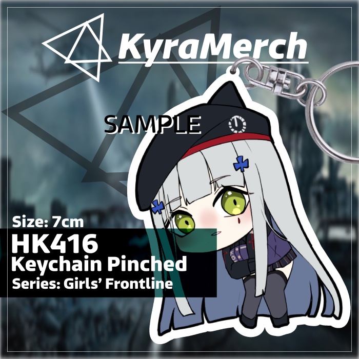 Keychain Pinched Girls Frontline HK416
 | KyraMerch Anime Fanmerch Dealer