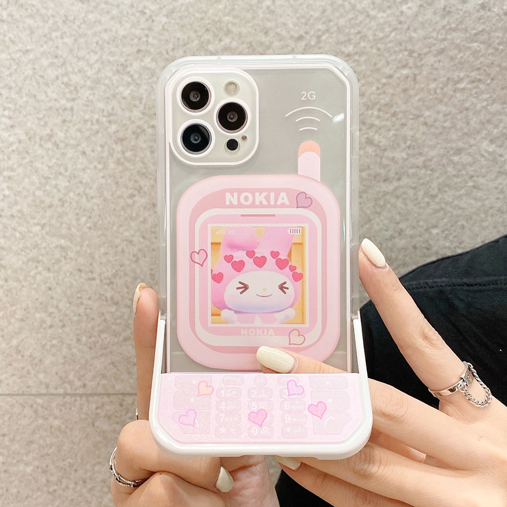 Soft Case Bracket Stand Holder Desain Kartun Kucing Tahan Banting Untuk iPhone 11 12 13 14 Pro Max 6 6S Plus 7 8 14 Plus XR X Xs Max SE 2020 2022