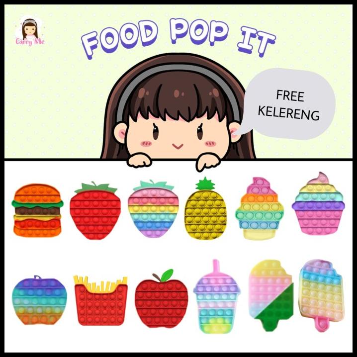 READY STOCK Fidget Pop It Ice Cream Nanas Tiktok Sensory Toys Mainan
