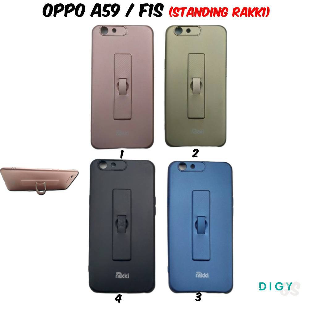 Casing OPPO A59/F1s Softcase Case Standing Rakki Model Cowok Cewek