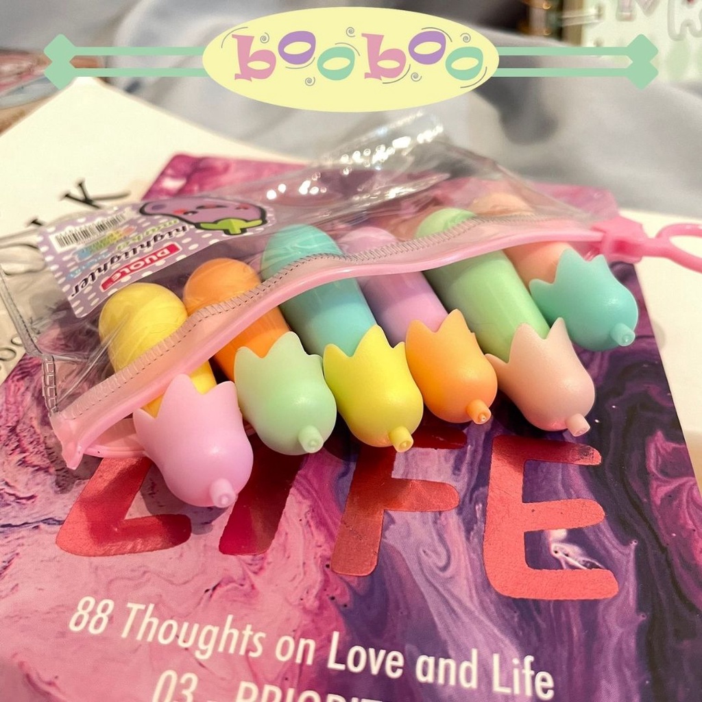 

Toko booboo | penanda warna highlighter stabilo glitter 1 set isi 6 untuk keperluan sekolah perlengkapan kantor scrapbook jurnal alat tulis journaling diy hobi