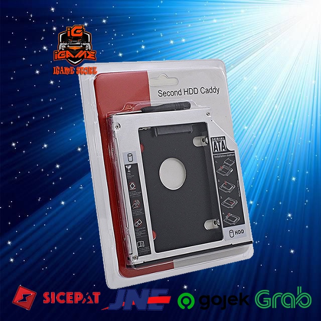 Second HDD Caddy (SLIM) 9.5mm SATA to SATA HEMAT NAMPOL