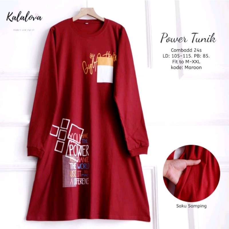 Tunik Bahan Kaos Terbaru Jumbo Import Muslim. Tunik kekinian original by Kalalova. Power Tunik LD