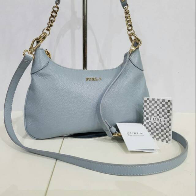 Sale preloved authentic Furla crossbody 2 ways leather bag