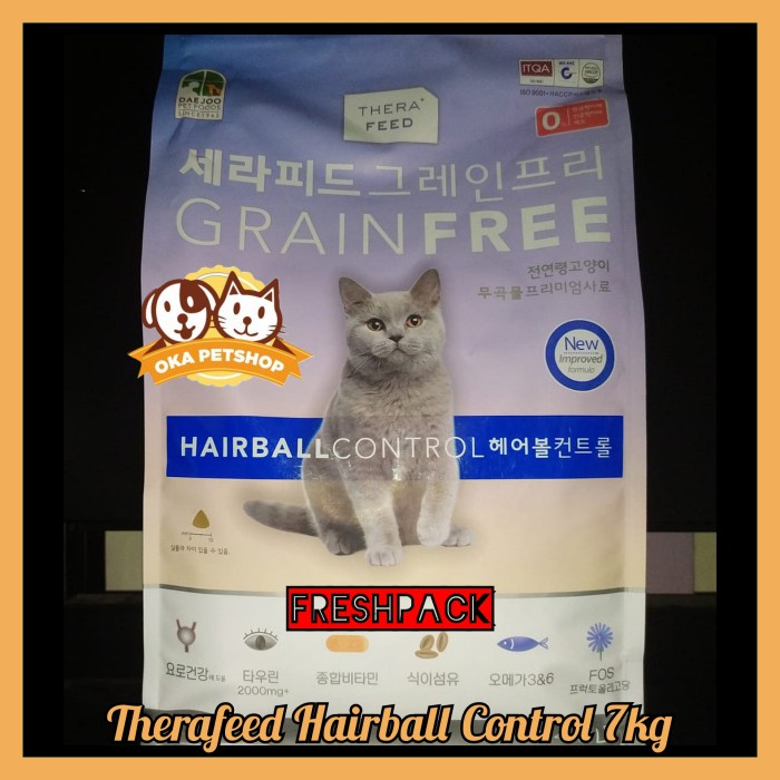 

Therafeed Hairball Control 7kg Freshpack/Therafeed Grainfree/ekspedisi