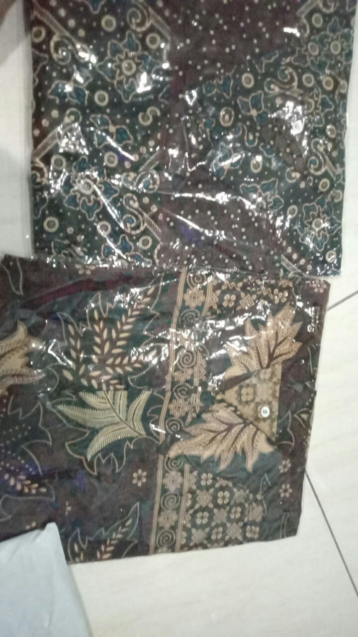 Size S M L Xl Xxl  Bswart Batik Hrb026 Kenongo Hem Pendek Padi Pekalongan S M L Xl Xxl