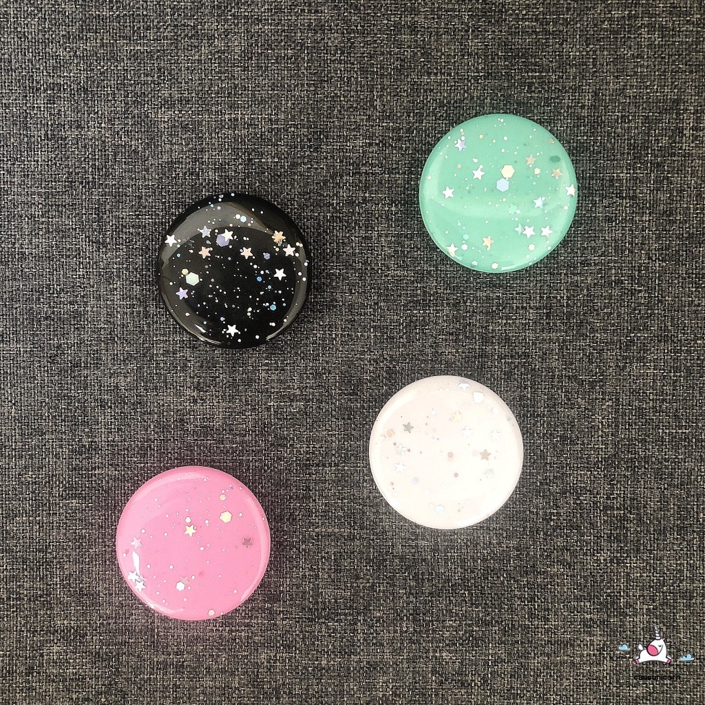 Popsocket Glitter Bling Bentuk Bintang Warna Permen Macaron Untuk Handphone