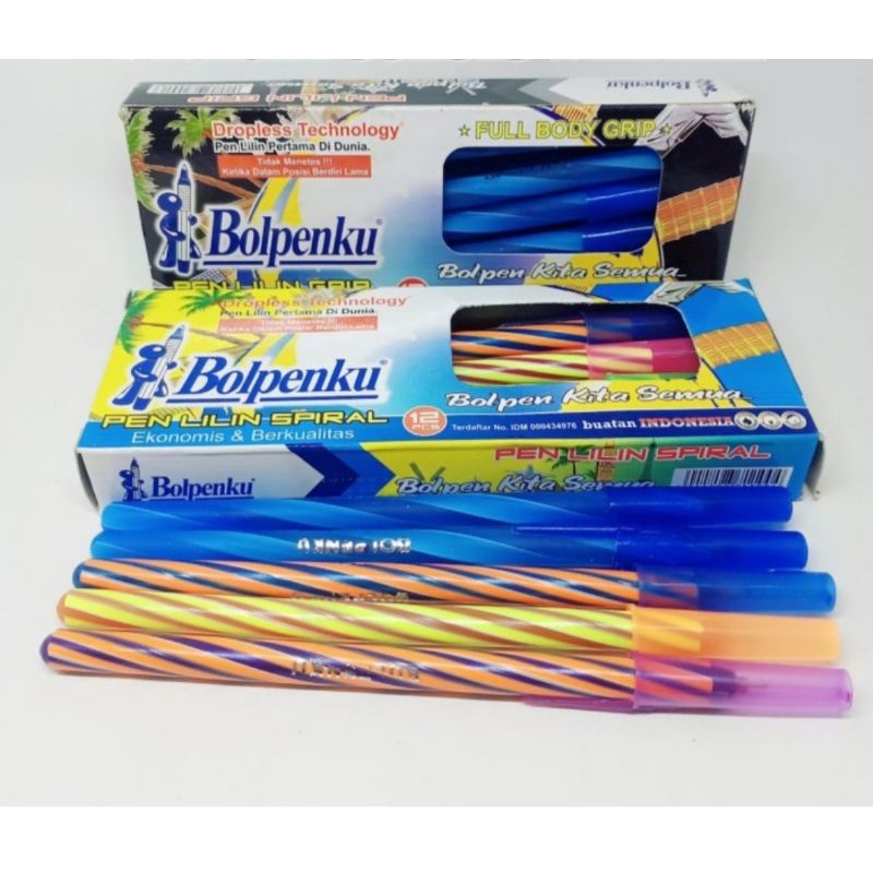

PULPEN BOLPENKU SPIRAL 1PAK ISI 12 PCS