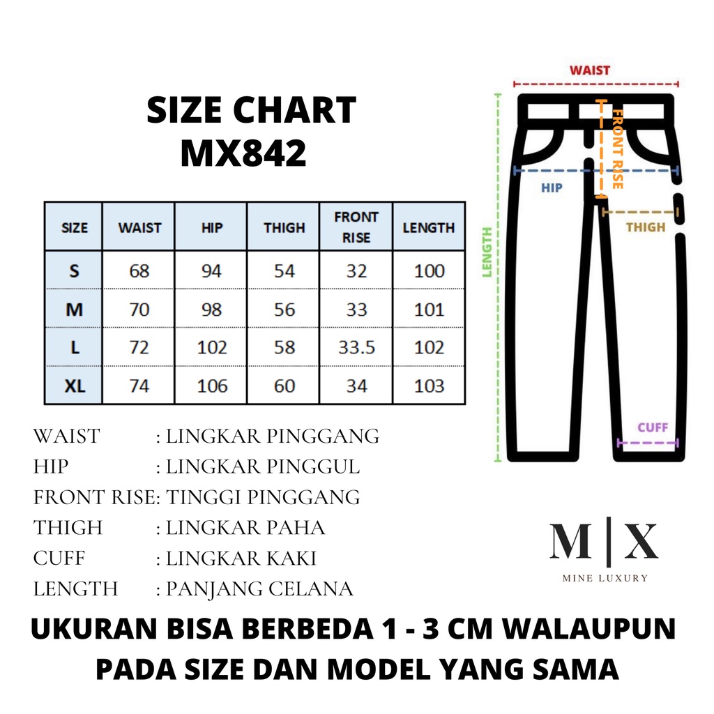 JEANS HIGHWAIST IMPORT CELANA PANTS WANITA CEWEK CULLOTE HW BAGGY DENIM MX842