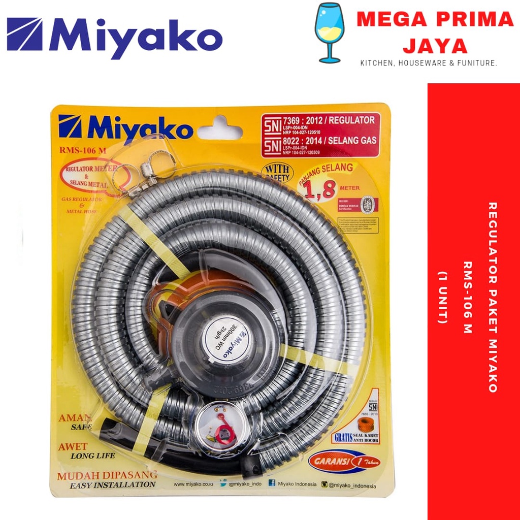 Regulator Miyako RMS 106 M Selang Miyako RMS 106 M Regulator Paket Miyako RMS106 Regulator Ori Miyak