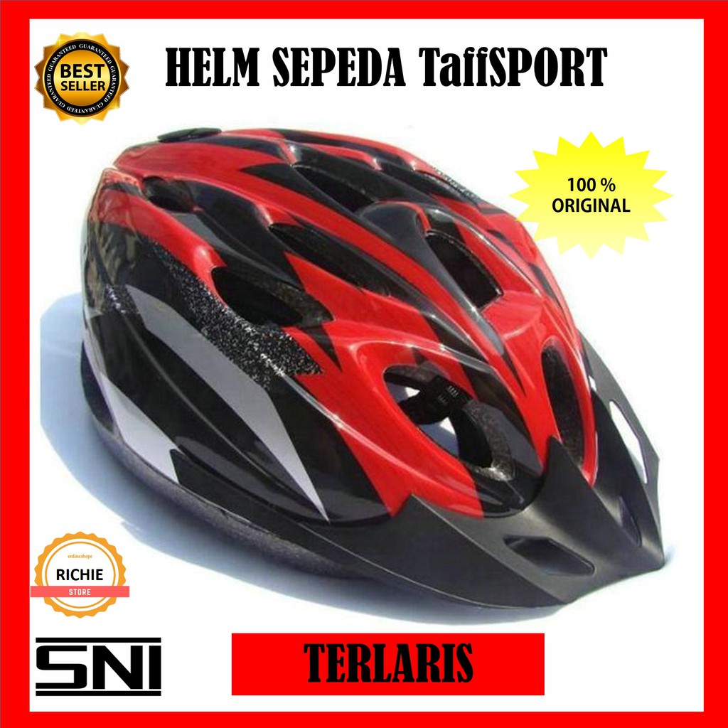 Helm Sepeda TaffSPORT EPS Foam PVC Helm Sepeda Lipat Helm Sepeda MTB Helm Sepeda Gunung Helem