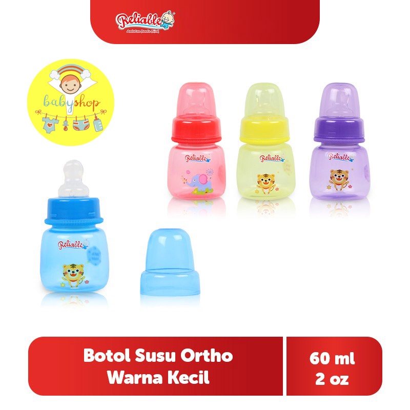 Botol Susu Ortho Dot Gepeng Reliable 60ml