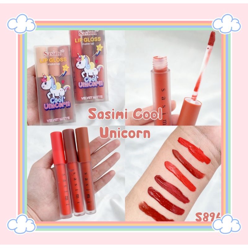 PER3PCS!!!LIP GLOSS LOVELY RABBIT SASIMI/LIP GLOSS COOL UNICORN SASIMI S.896/S.897