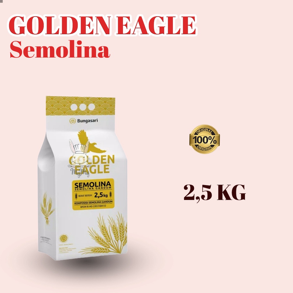 

Tepung Semolina Golden Eagle – Semolina Flour 2.5kg