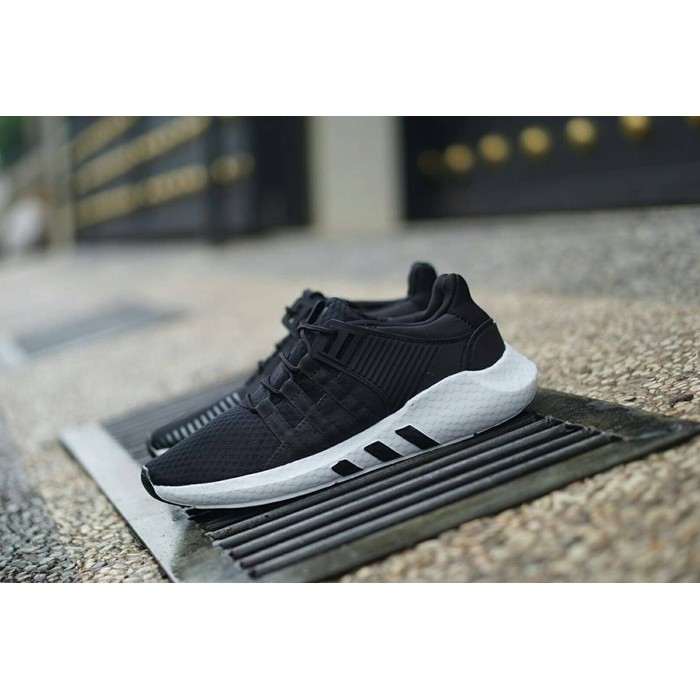 Sepatu Adidas EQT Equipment Grade Original Black Hitam Sneakers Sekolah Olahraga Running Lari Senam