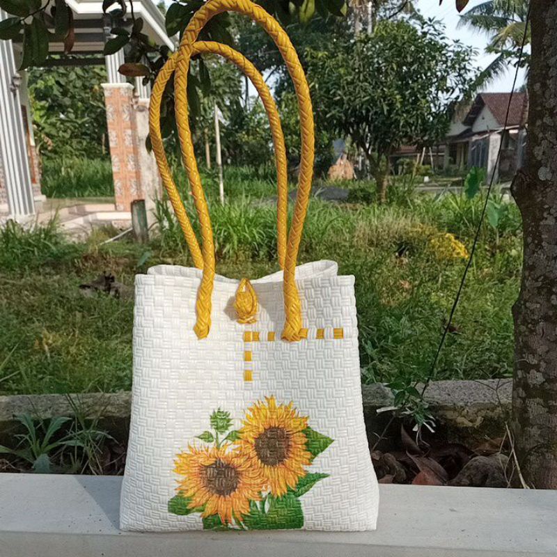 tas jali jali ukuran M motif decoupage