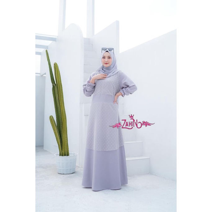 DRESS AZAHRA BRUKAT DAN MANDA LIST PUTIH ORI ZAHIN ITYCREPE HQ