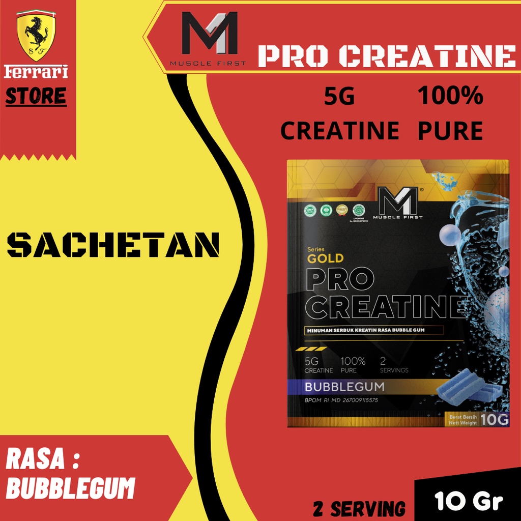 M1 Pro Creatine Per 1 Sachet (10 Gr) Rasa BubbleGum BPOM & HALAL