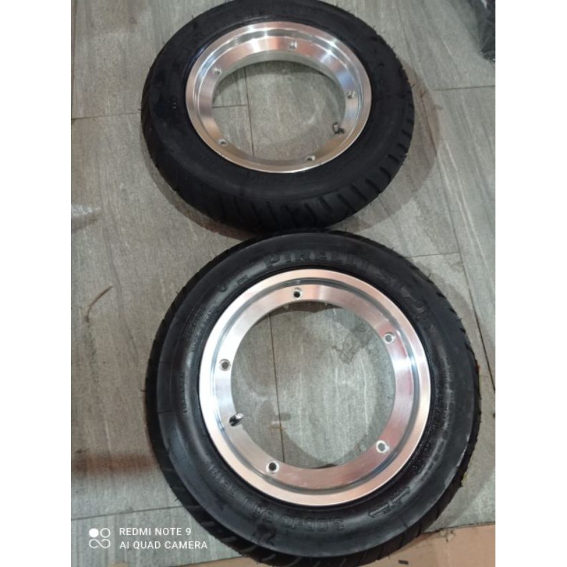 Paket Velg VROSSI Ring 10 X PIRELLI SL38 Ring 10 Vespa classic Tubeless Original