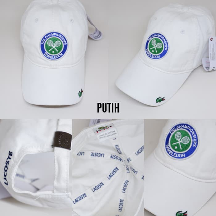 Topi gaya / kerja / trendy rossi topi LACOSTE wimbledon series UNISEX 5 Warna ( details ) -