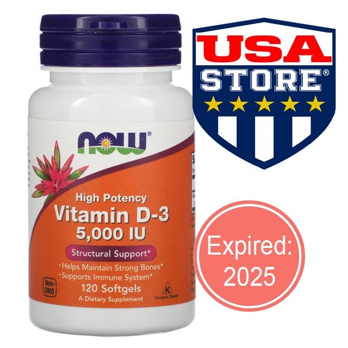 Now Foods Vitamin D 3 5 000 Iu 120 Softgels Food D3 D 3 5000 5000iu Shopee Indonesia