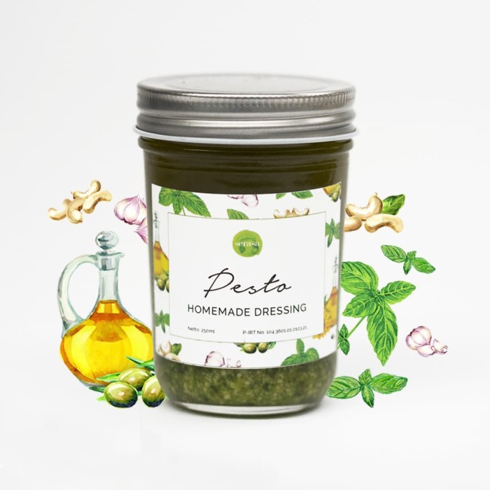 

SAUS-DRESSING- PESTO HOMEMADE SALAD DRESSING 250ML BY SERASA -SAUS-DRESSING.