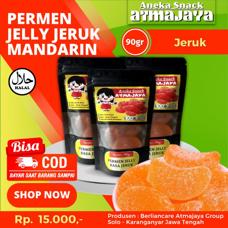 

PERMEN JELLY RASA JERUK MANDARIN /Grosir Aneka Snack Atmajaya