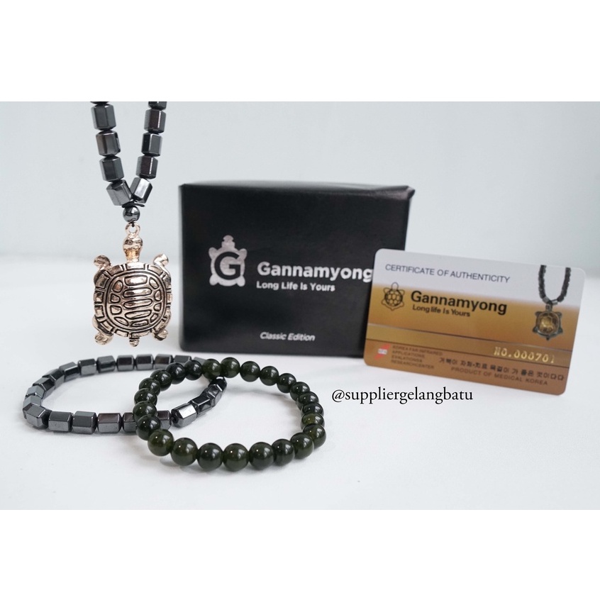 BLACK JADE dan Kalung KURA PARDALIS GOLD GANNAMYONG bersertifikat ktp