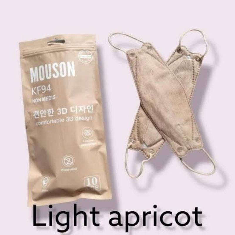 Masker Kf94 Mouson Apricot Isi 50 Pcs