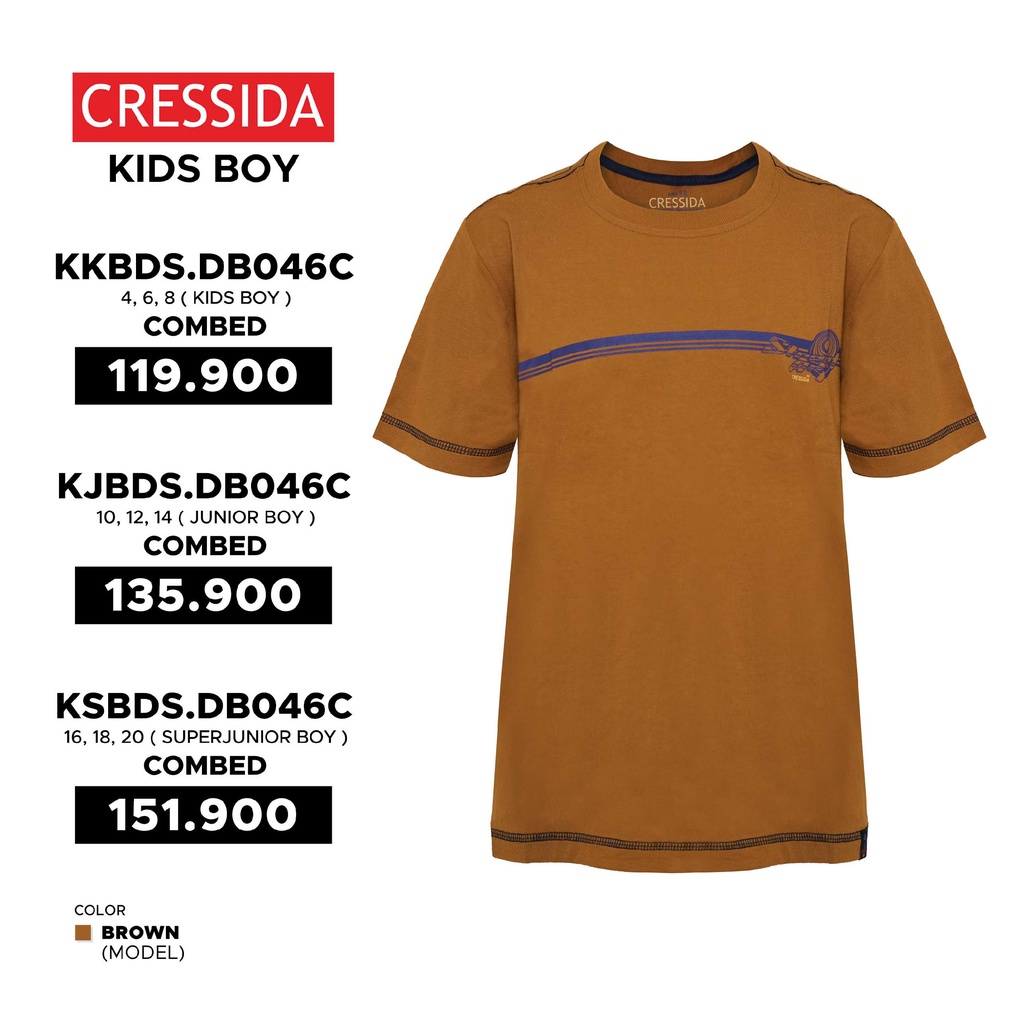 Cressida Kids Boy Baju Kaos Anak Cowok Coklat - KKBDS.DB046C KJBDS.DB046C KSBDS.DB046C - OFAFASHIONS